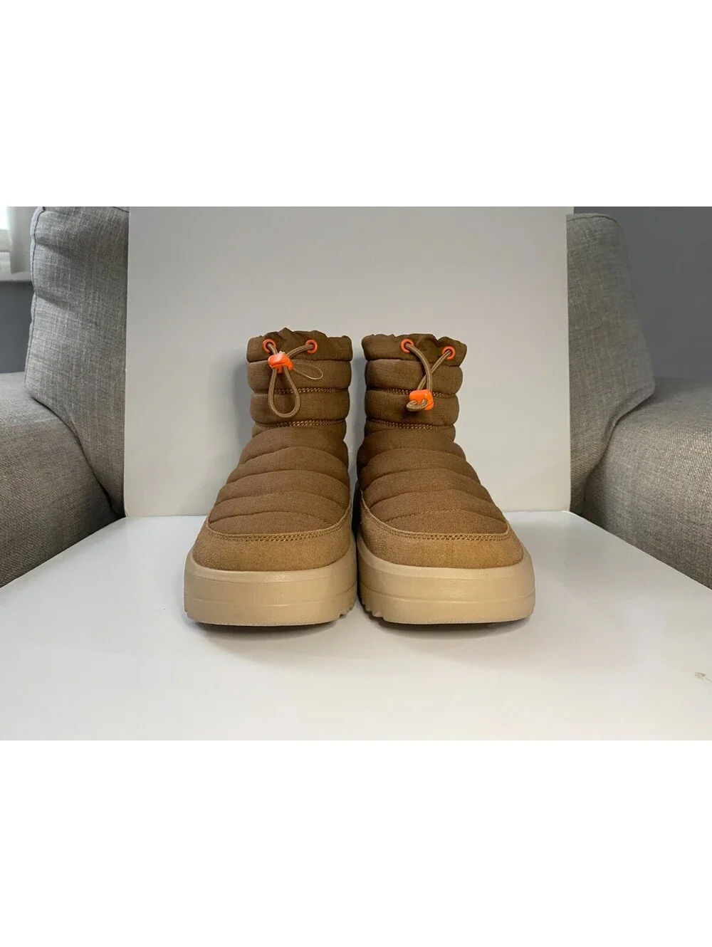 Ugg Maxxer Mini 1146714 Mens Winter US 11 Chestnut Sheepskin Lined Ripstop Boots
